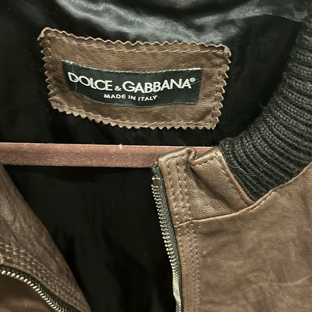 Dolce and gabbana brown leather jacket - Picture 4 of 7